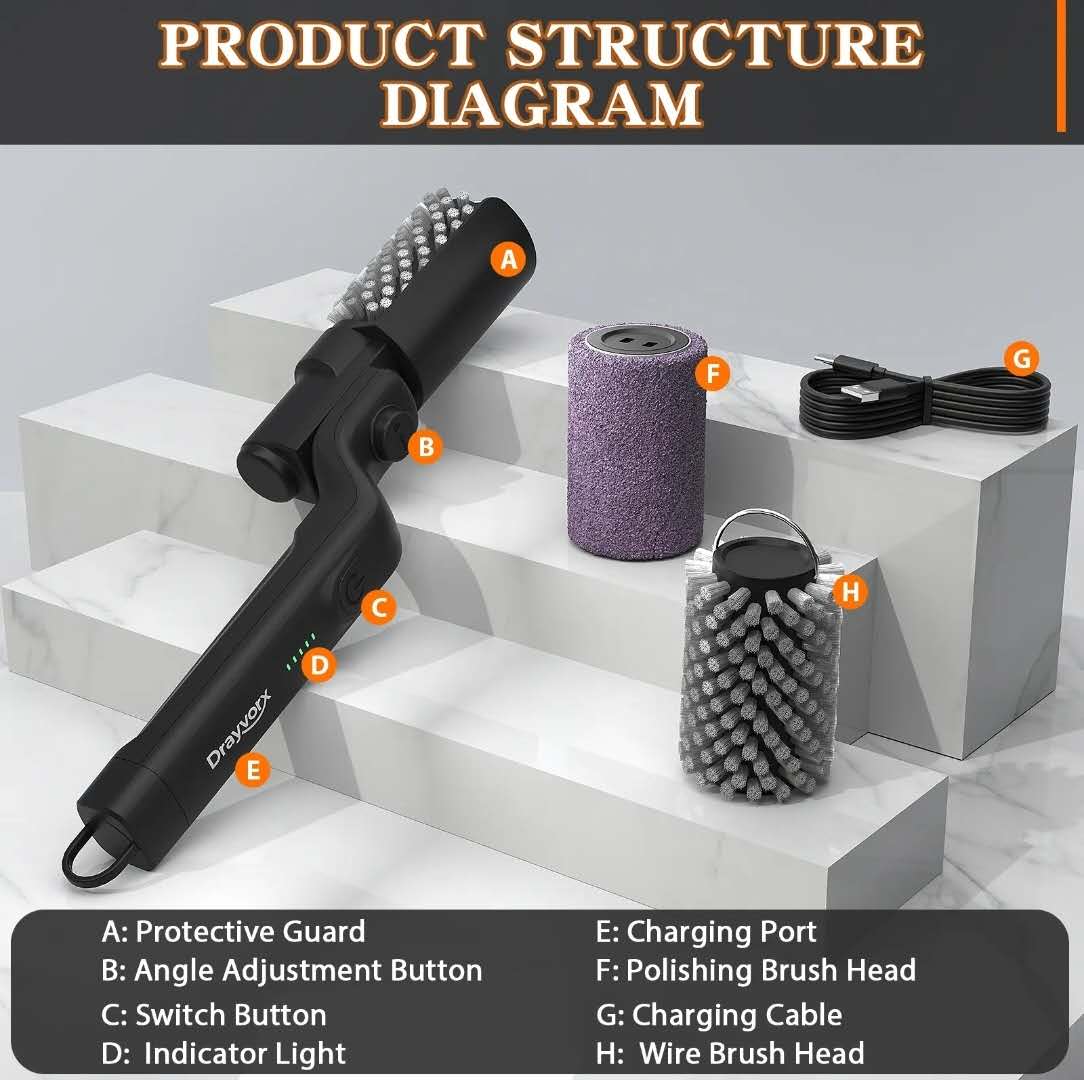 2-in-1 Electric Grill Spin Scrubber