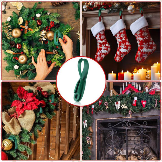 🎅🎄 12 PCS Christmas Silicone Garland Hanger Hooks