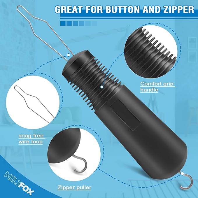 Button Hook with Zipper Pull