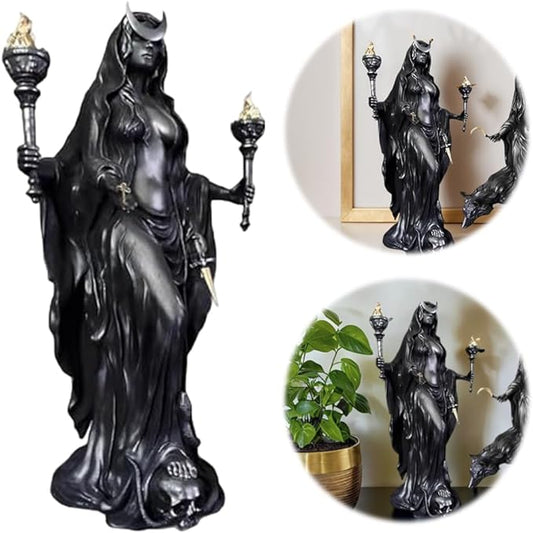 Mystical Dark Moon Goddess Statue