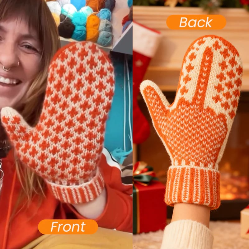 Knitted gloves