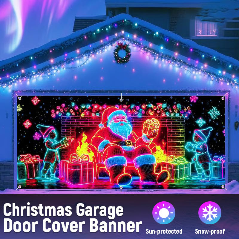 Christmas Garage Door Cover Banner