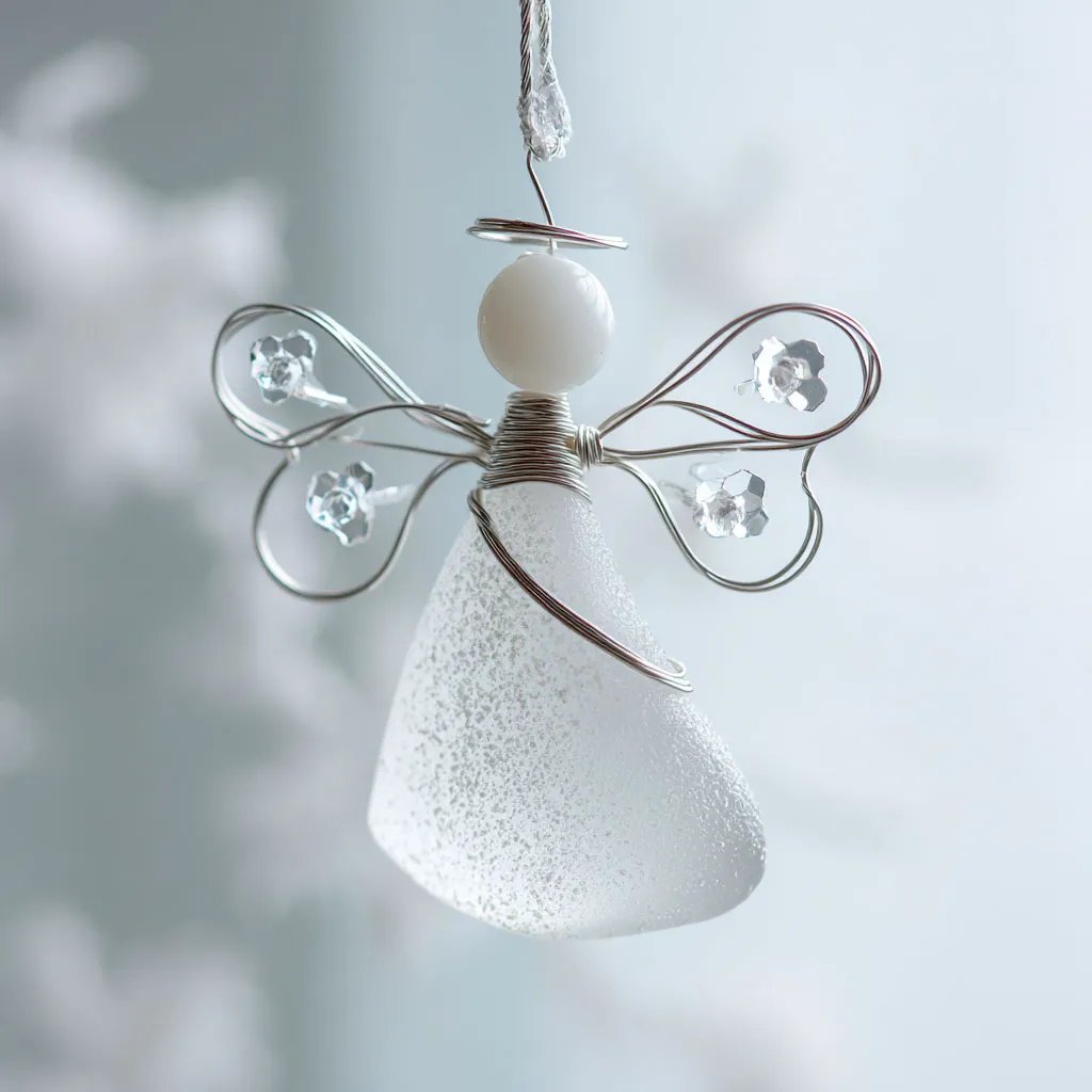 LAST DAY 49% OFF🌊Handmade Sea Glass Angel Ornament(Buy 4 Free Shipping Now)