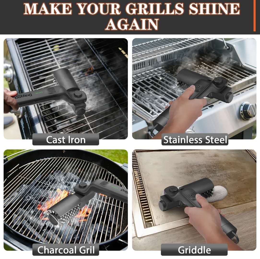 2-in-1 Electric Grill Spin Scrubber