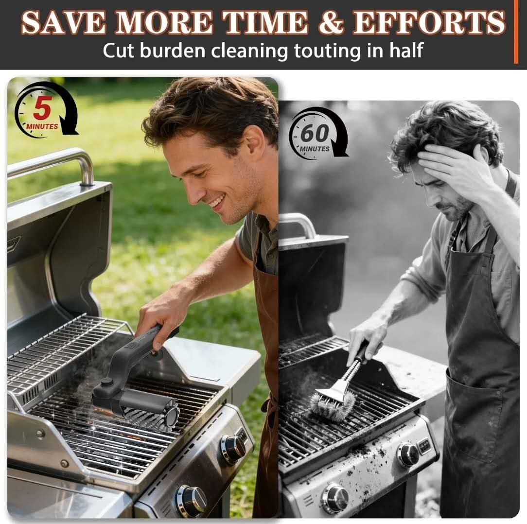2-in-1 Electric Grill Spin Scrubber