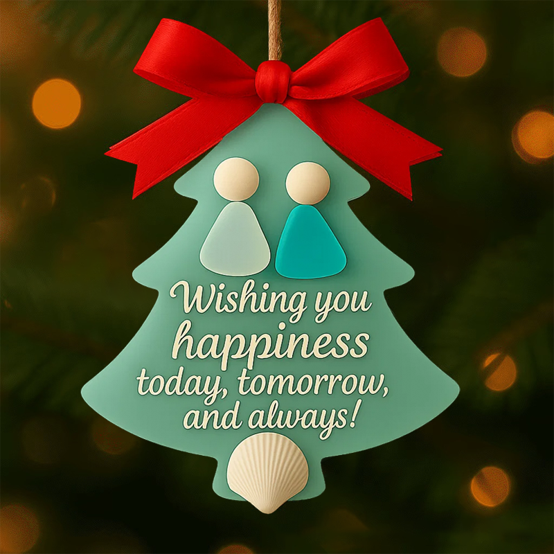 🎄✨ Heartfelt Sea Glass Christmas Ornaments