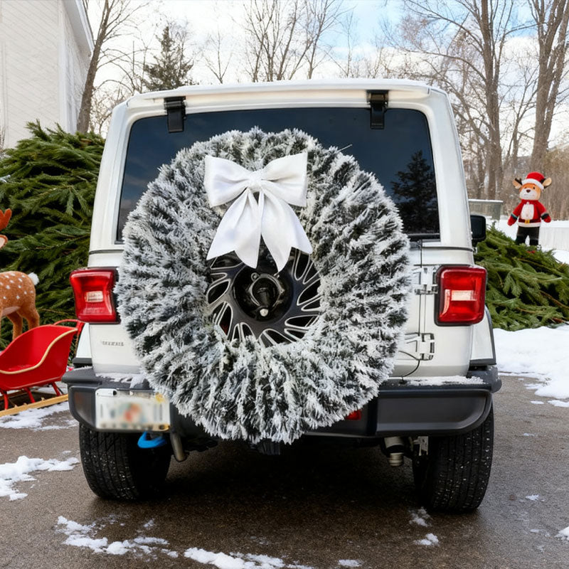🎄 Christmas Car Tire Wreath – Bring the Holiday Spirit Wherever You Go! 🎄