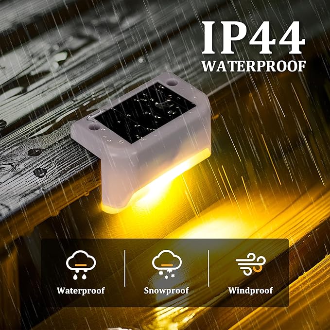 Solar Deck Lights Outdoor Waterproof