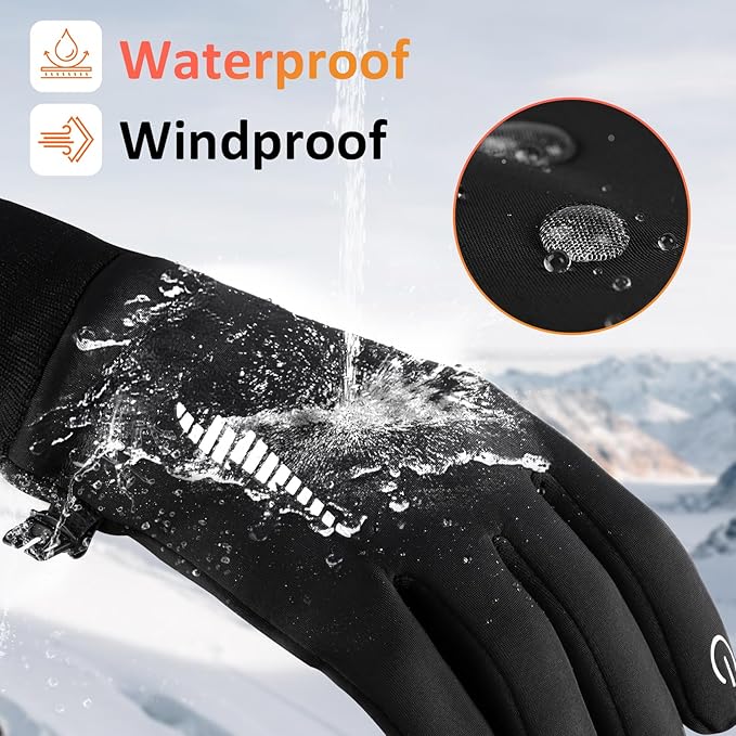 Winter Gloves Warm Touchscreen Windproof Water Resistant Soft Lining