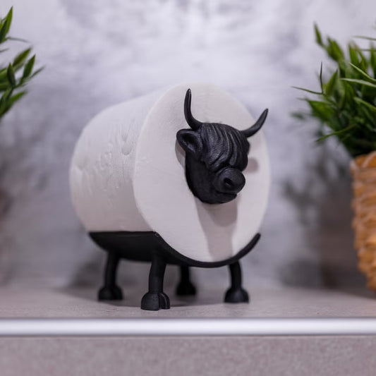 Adorable Highland Cow Paper Towel Stand