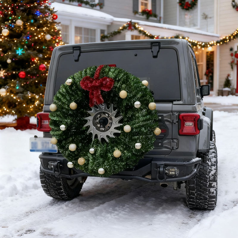 🎄 Christmas Car Tire Wreath – Bring the Holiday Spirit Wherever You Go! 🎄