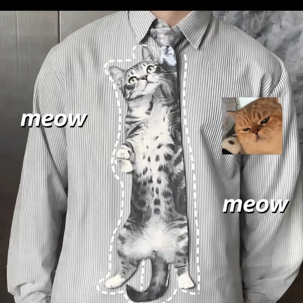 Creative Cat Pattern Necktie