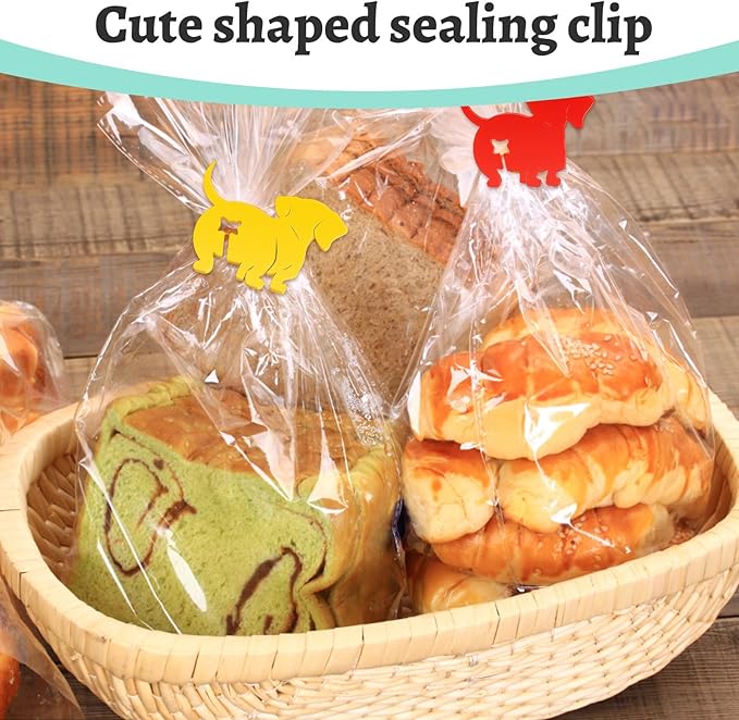 Reusable animal-shaped food bag clips