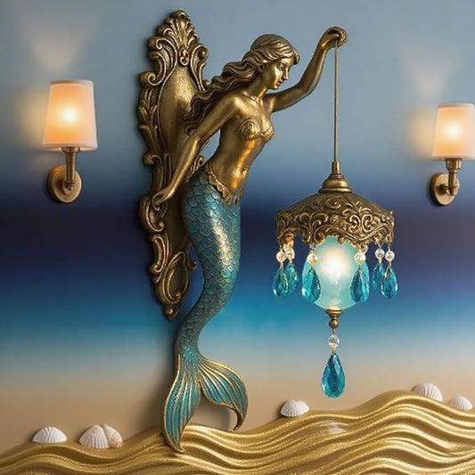 Vintage Mermaid LED Wall Lamp