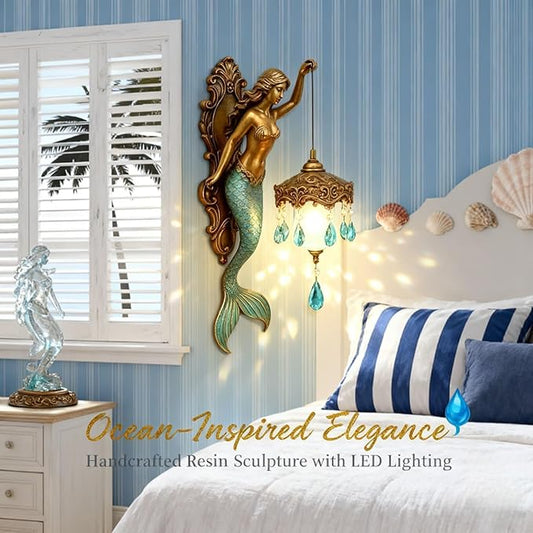 Vintage Mermaid LED Wall Lamp