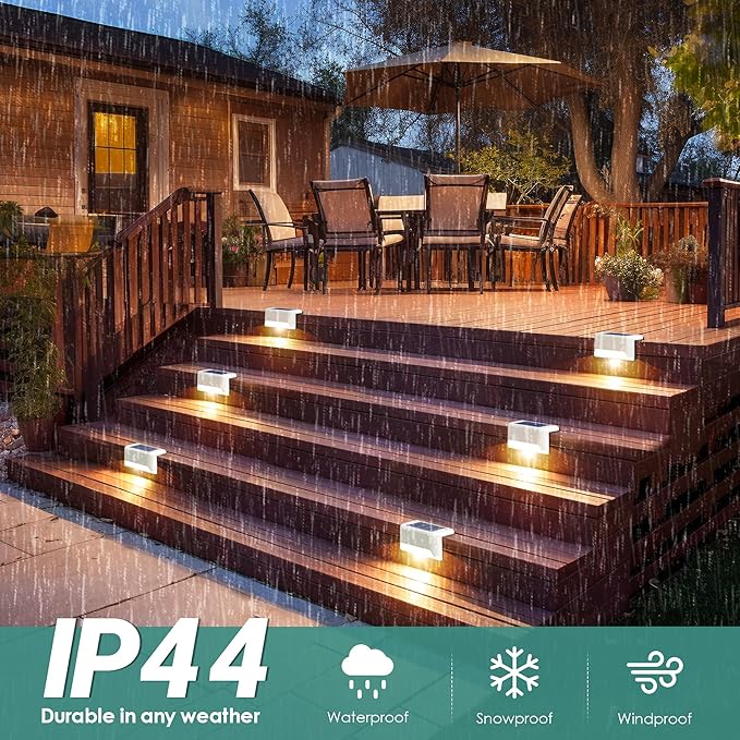 Solar Deck Lights Outdoor Waterproof