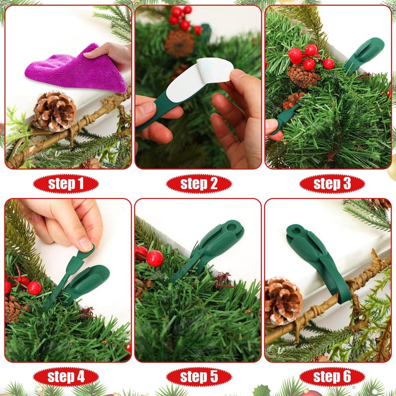 🎅🎄 12 PCS Christmas Silicone Garland Hanger Hooks