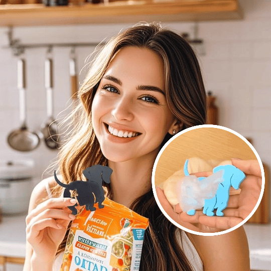 Reusable animal-shaped food bag clips