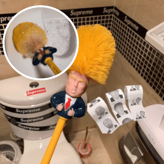Iconic Hair Toilet Brush – Clean with Character