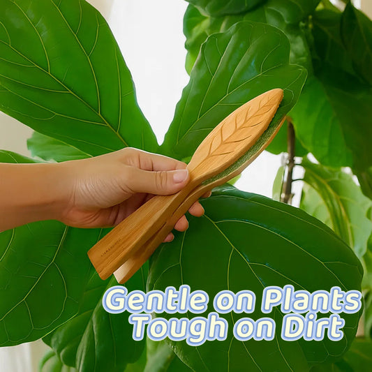 🍃 Creative Wooden Leaf Cleaning Tool Set